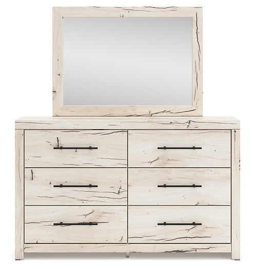 Lawroy Full Panel Headboard with Mirrored Dresser and Nightstand
