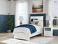Bostwick Shoals Twin Panel Bed with Mirrored Dresser and Nightstand