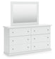 Bostwick Shoals Full Panel Bed with Mirrored Dresser and Nightstand