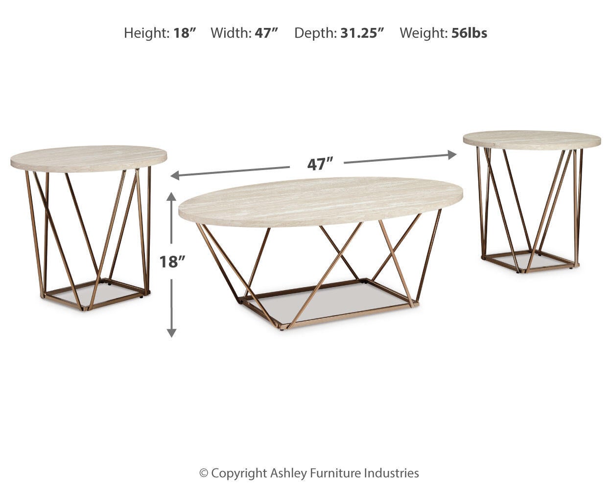 Tarica Occasional Table Set (3/CN)