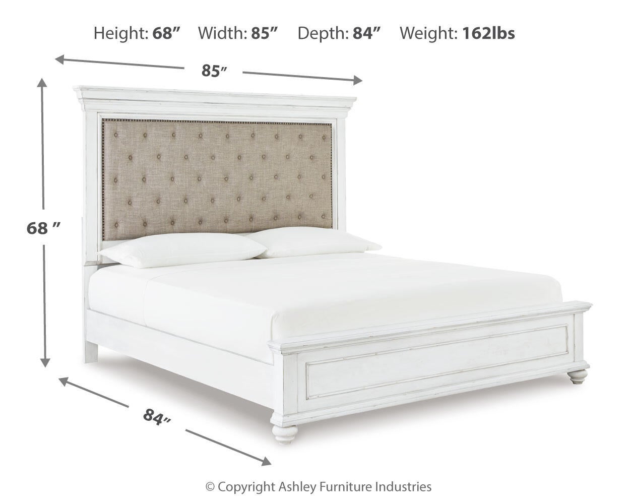 Kanwyn Queen Panel Bed, Dresser and Mirror