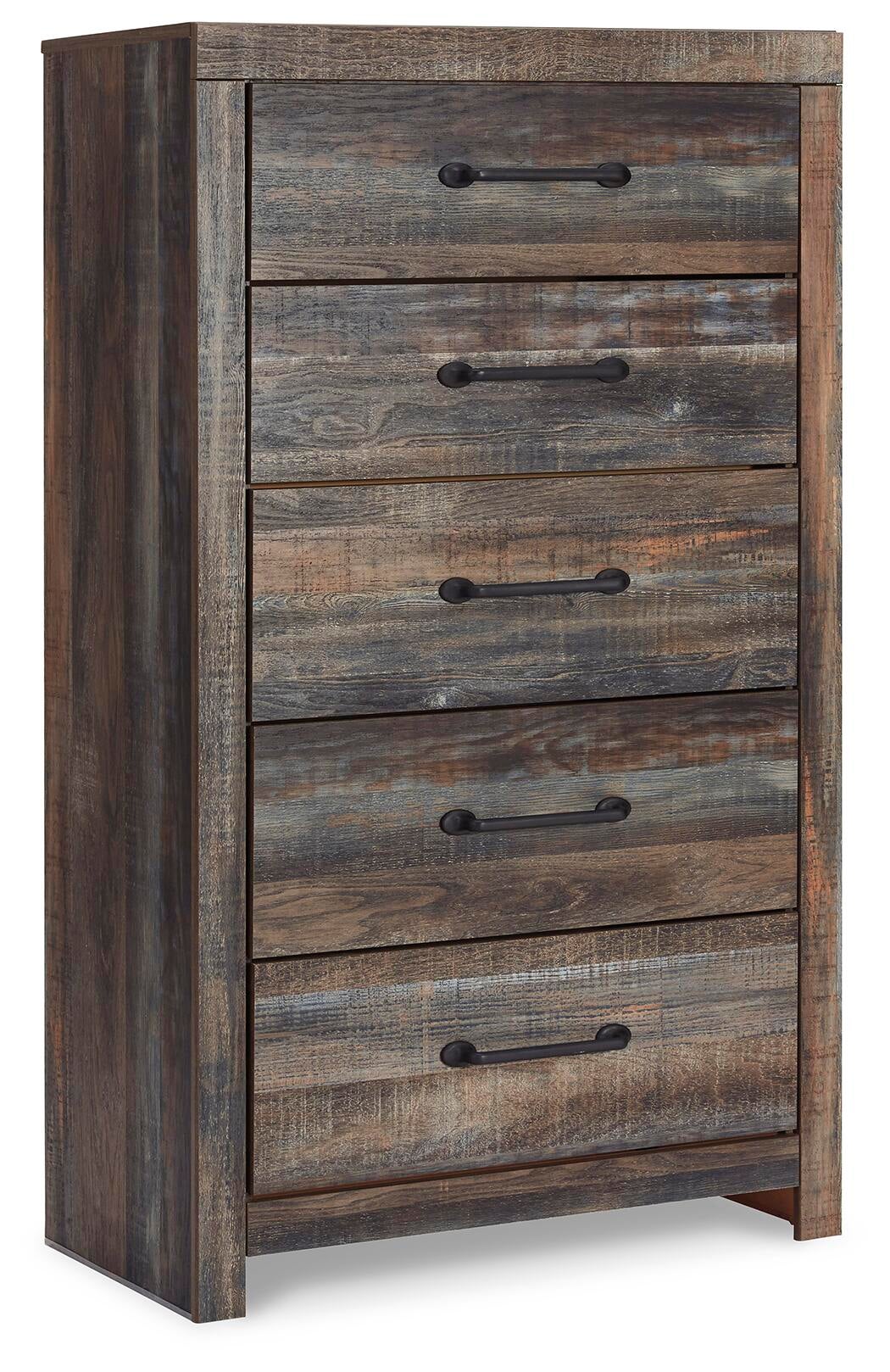 Drystan King Panel Bed, Dresser, Mirror, Chest and Nightstand