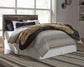 Derekson Queen/Full Panel Headboard Bed with Mirrored Dresser, Chest and Nightstand