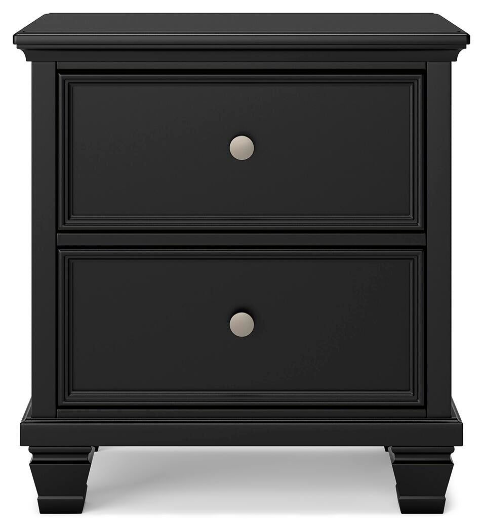 Lanolee Queen Panel Bed with Mirrored Dresser and Nightstand