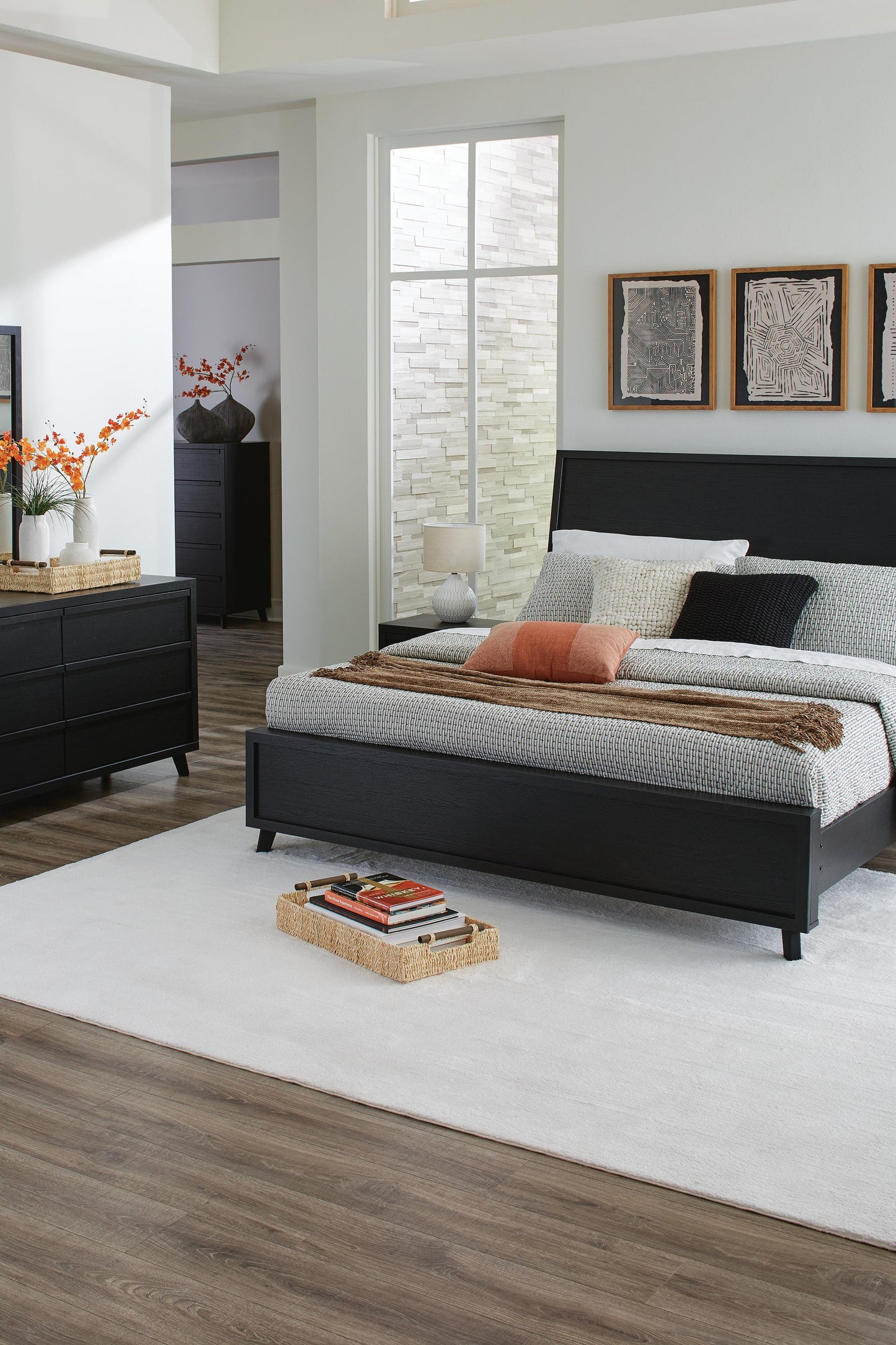 Danziar Queen Panel Bed, Dresser, Mirror, Chest and Nightstand