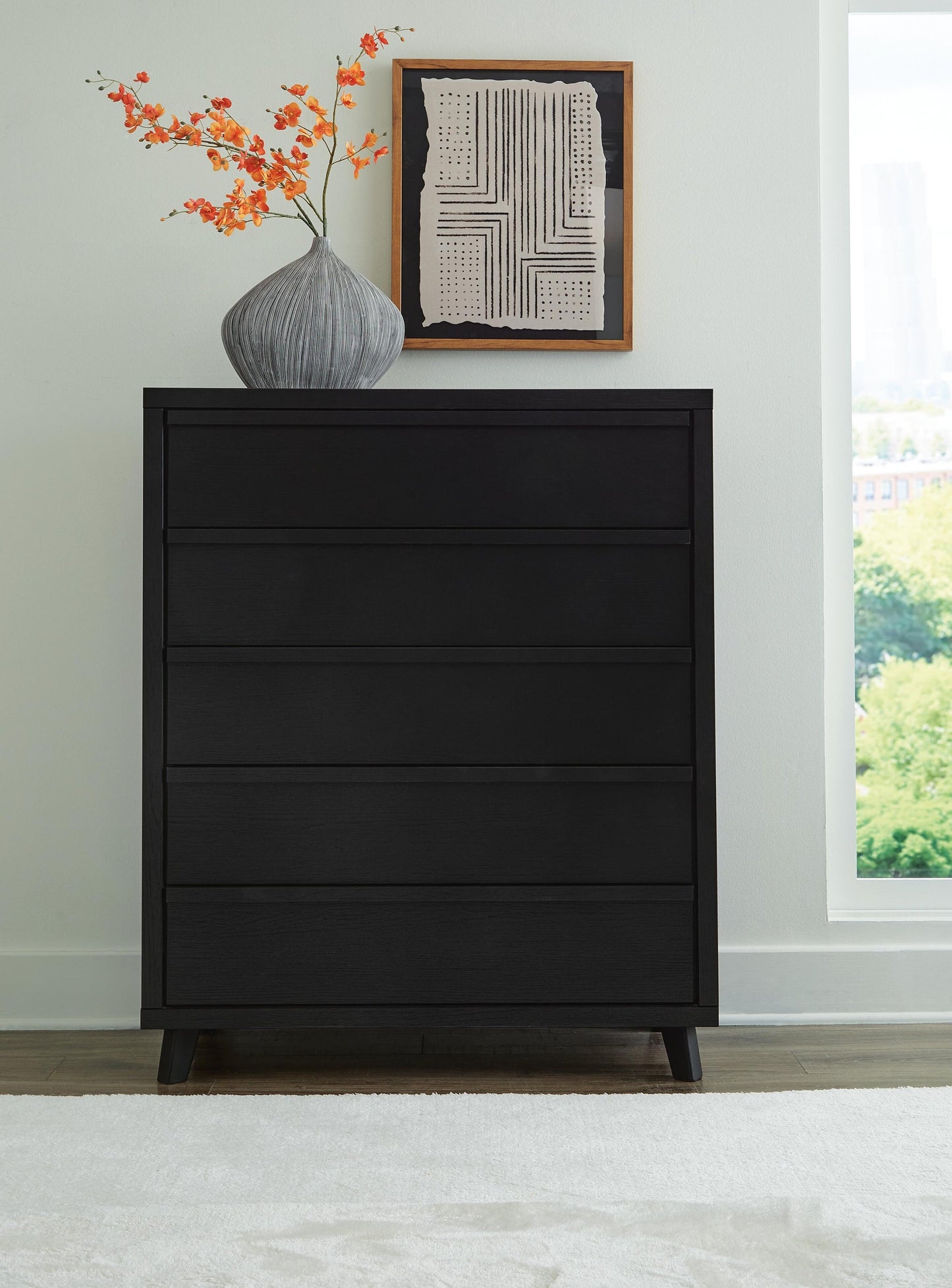 Danziar Queen Panel Bed, Dresser, Mirror, Chest and Nightstand
