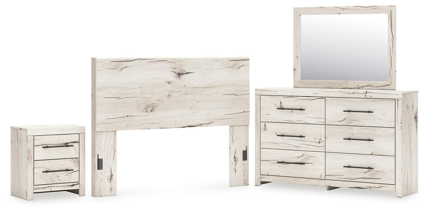 Lawroy Queen Panel Headboard, Dresser, Mirror and Nightstand