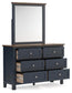 Landocken Twin Panel Headboard, Dresser, Mirror, Chest and Nightstand