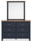 Landocken Twin Panel Bed, Dresser, Mirror and Nightstand