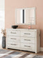 Lawroy King Panel Storage Bed, Dresser, Mirror and Nightstand