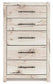 Lawroy King Panel Bed, Dresser, Mirror, Chest and Nightstand