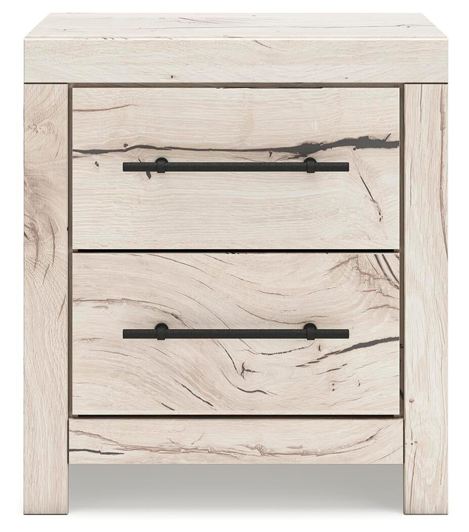 Lawroy Queen Panel Bed with Storage, Dresser, Mirror and Nightstand