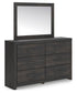 Hollivern Twin Panel Bed, Dresser, Mirror, Chest and Nightstand