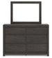 Fraluna Queen Panel Storage Bed, Dresser, Mirror and Nightstand