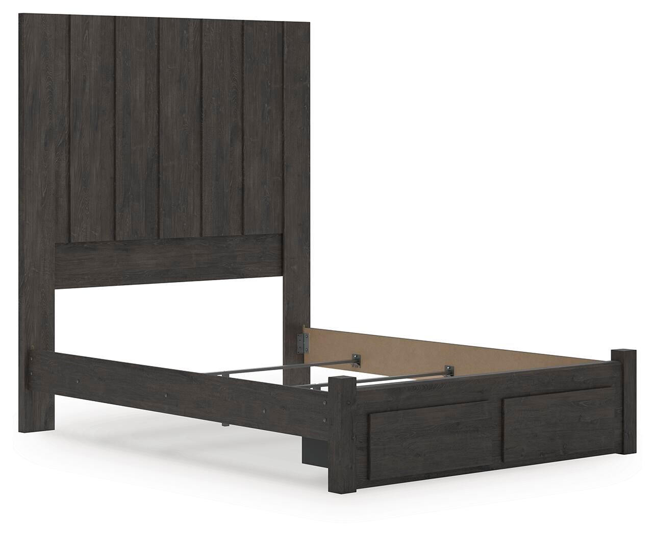 Fraluna Queen Panel Storage Bed, Dresser, Mirror and Nightstand