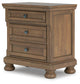 Feddinger King Storage Sleigh Bed with Mirrored Dresser and Nightstand