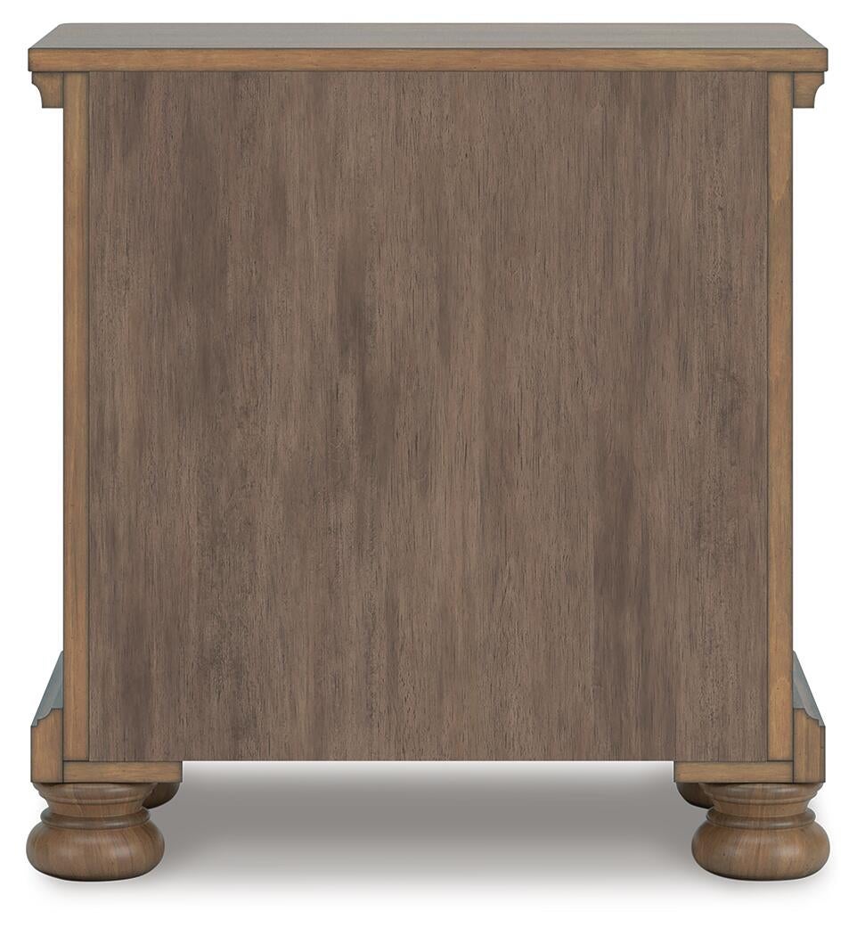 Vandenmore King Storage Sleigh Bed with Mirrored Dresser, Chest and Nightstand