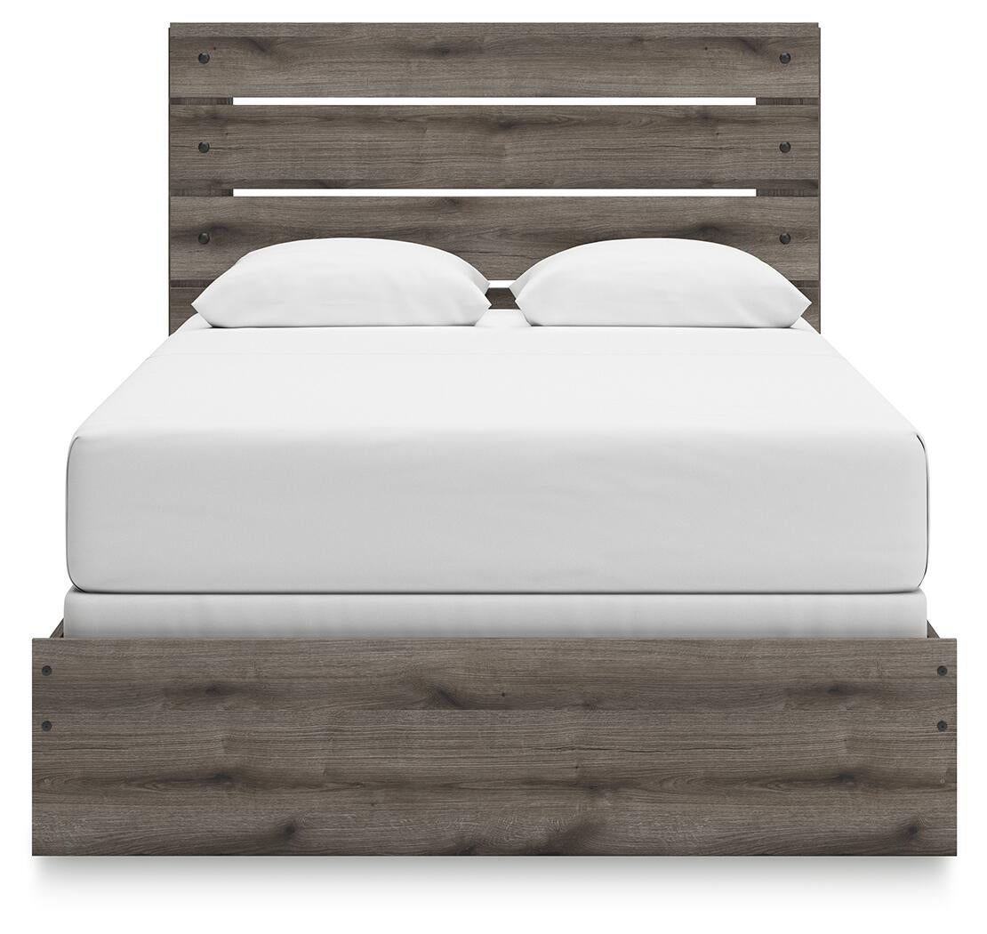 Graystorm Queen Panel Bed, Dresser, Mirror, Chest and Nightstand