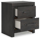 Delmorta King Panel Bed, Dresser, Mirror and Nightstand
