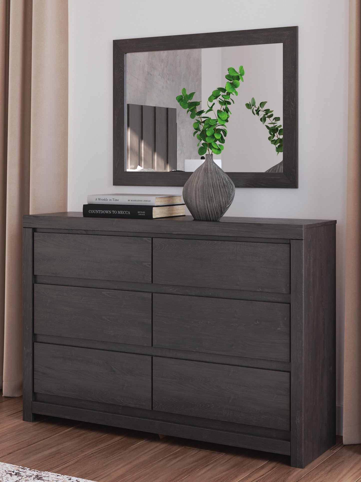Fraluna King Panel Storage Bed, Dresser, Mirror, Chest and Nightstand