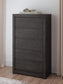 Fraluna King Panel Storage Bed, Dresser, Mirror, Chest and Nightstand