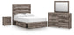 Graystorm Full Panel Storage Bed, Dresser, Mirror and Nightstand