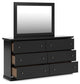 Maribel Twin Panel Bed, Dresser and Mirror