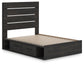 Hollivern Full Panel Bed with Storage, Dresser, Mirror and Nightstand