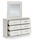 Zuraleus Queen Upholstered Panel Bed, Dresser, Mirror and Nightstand