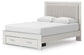Zuraleus Queen Upholstered Panel Platform Storage Bed, Dresser, Mirror and Nightstand
