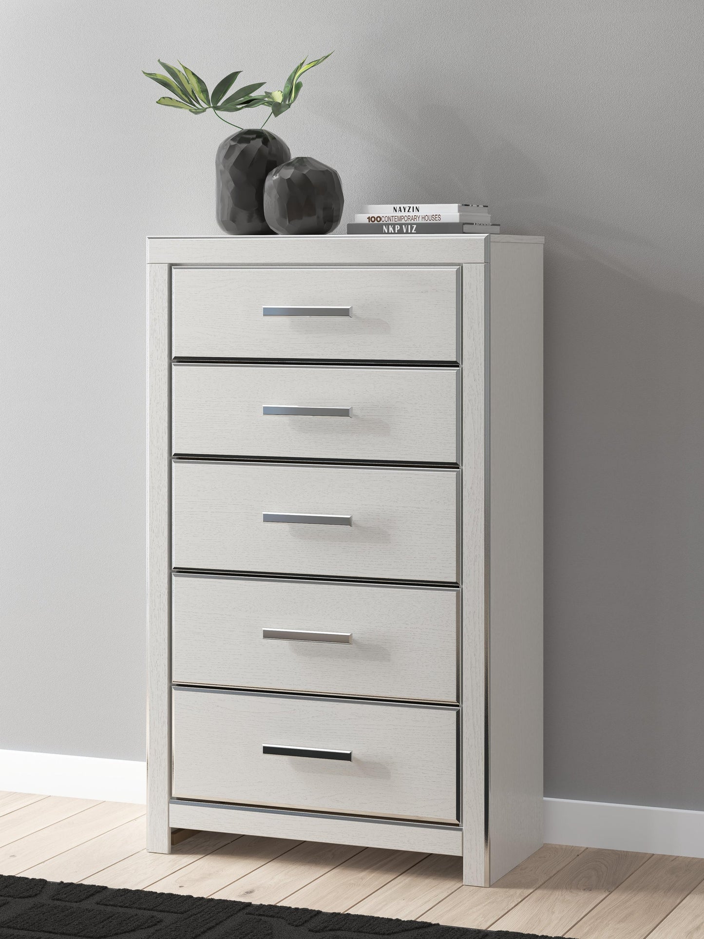 Zuraleus King Upholstered Bed, Dresser, Mirror, Chest and Nightstand
