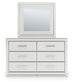 Zuraleus King Upholstered Panel Bed, Dresser and Mirror