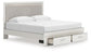 Zuraleus King Upholstered Panel Platform Storage Bed, Dresser, Mirror and Nightstand