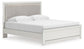 Zuraleus King Upholstered Panel Platform Bed, Dresser, Mirror and Nightstand