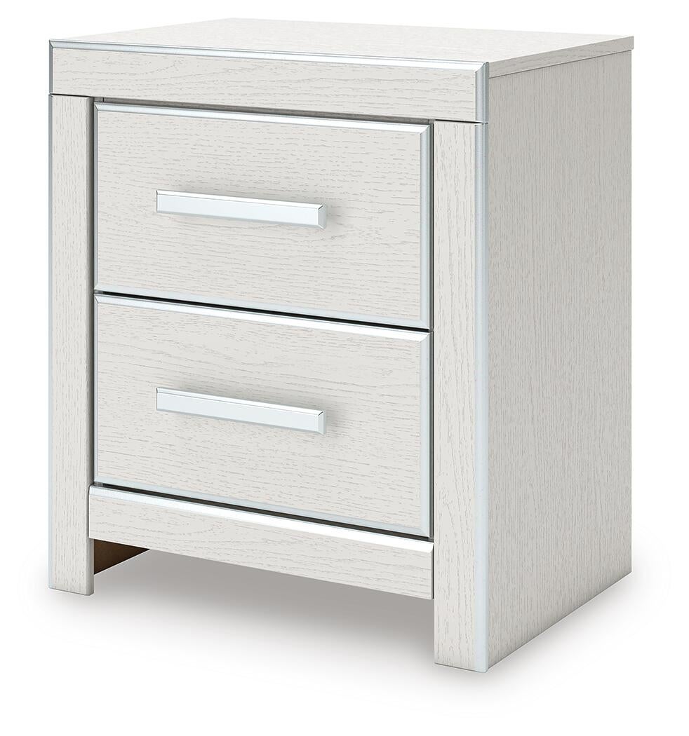 Zuraleus King Upholstered Panel Platform Bed, Dresser, Mirror and Nightstand