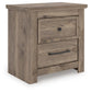 Rusticott Queen Panel Bed with Mirrored Dresser and Nightstand