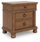 Rowlenstown Queen Poster Bed with Mirrored Dresser and Nightstand