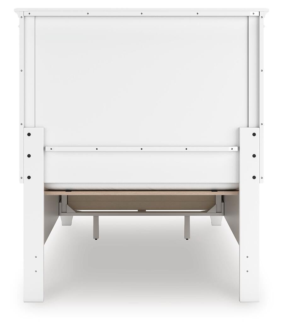 Fortman Twin Panel Storage Bed, Dresser and Mirror
