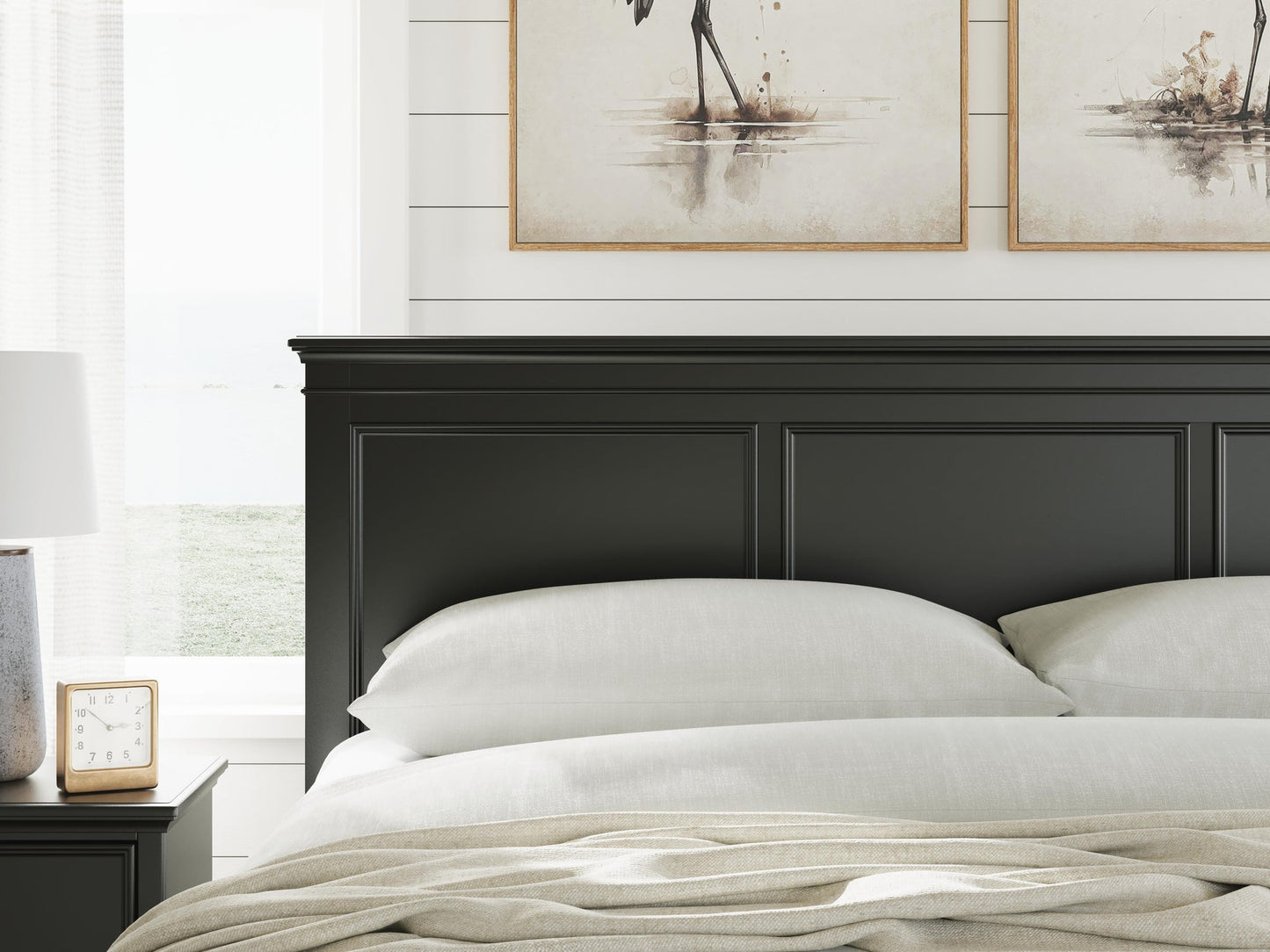 Lanolee King Panel Storage Bed, Dresser, Mirror and Nightstand