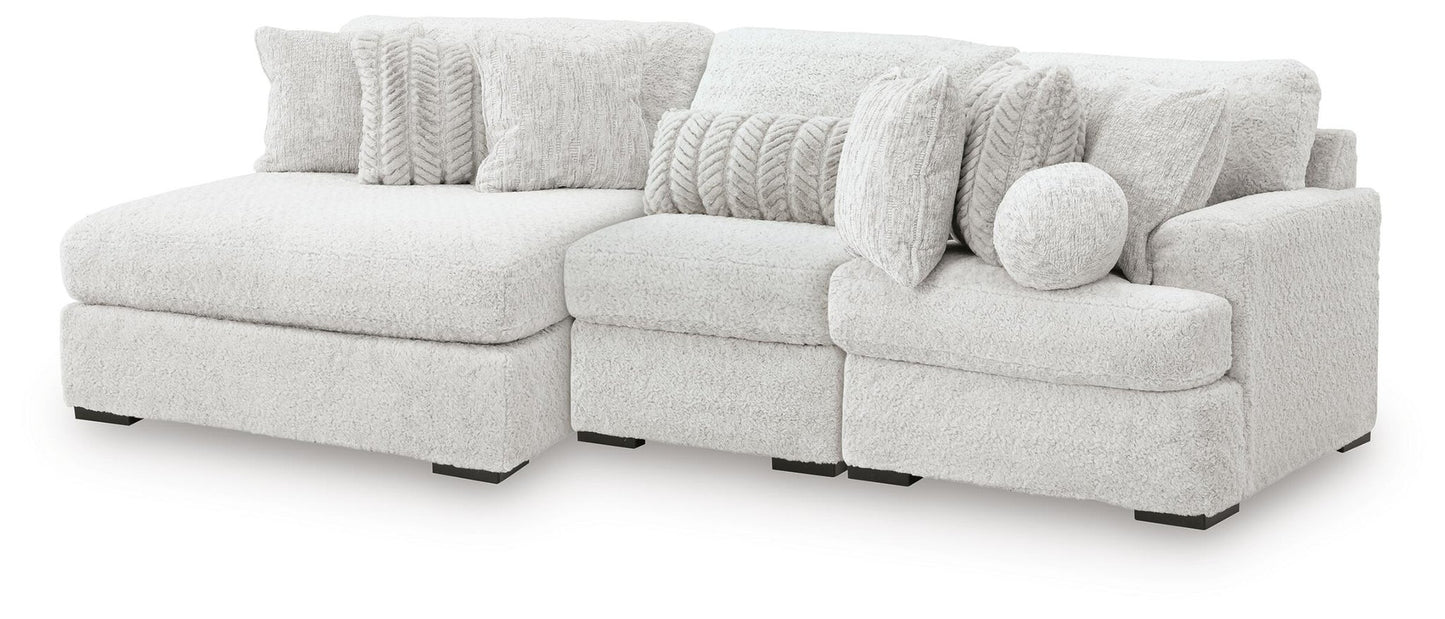 Cuddle Plush 3-Piece Sectional with Chaise