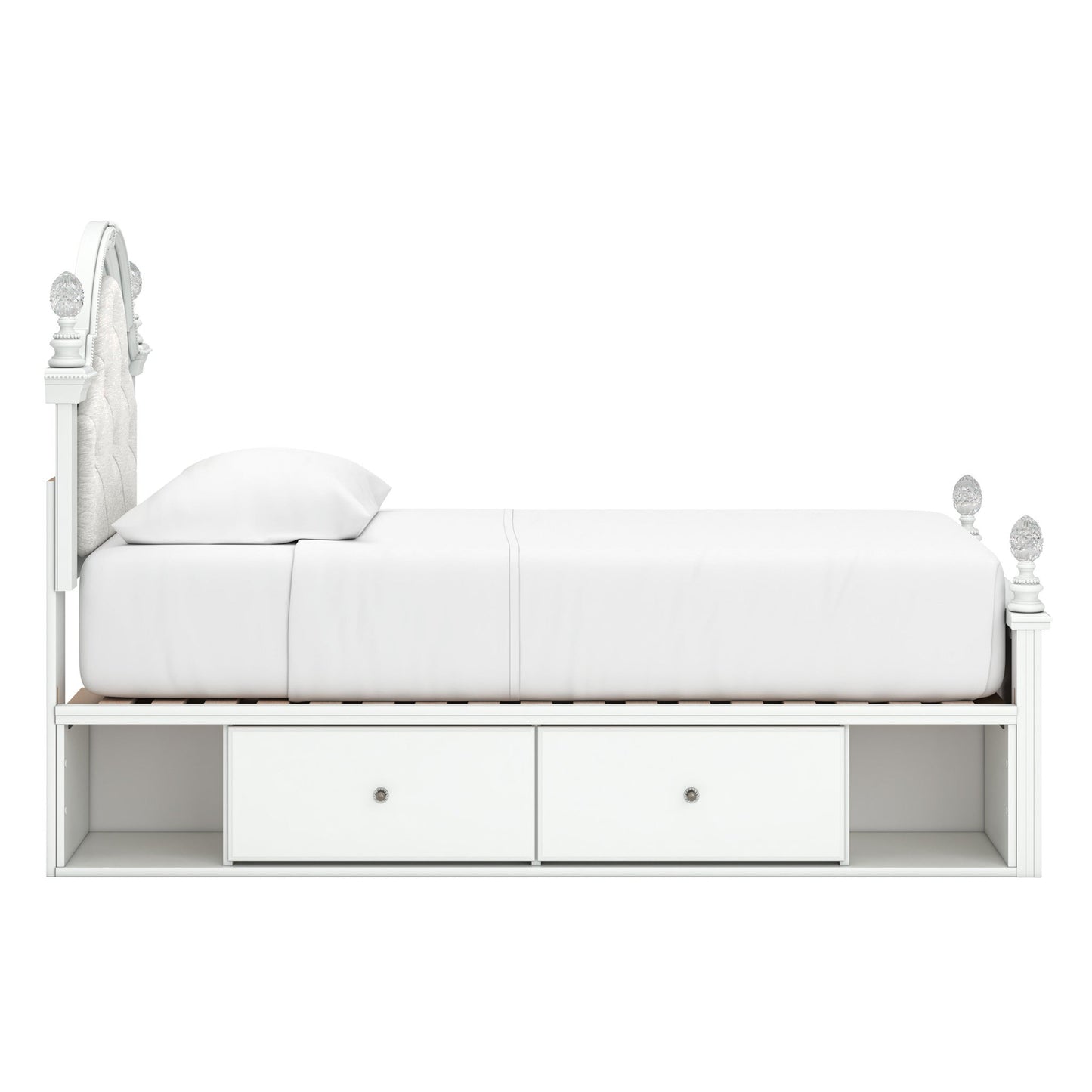 Kozlani Twin Upholstered Panel Bed with Storage