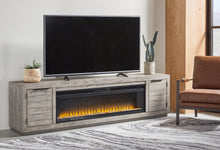 Load image into Gallery viewer, Naydell 92&quot; TV Stand with Electric Fireplace

