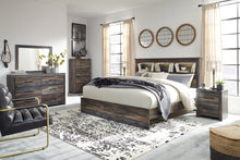 Load image into Gallery viewer, Drystan King Panel Bookcase Bed with Mirrored Dresser and Chest
