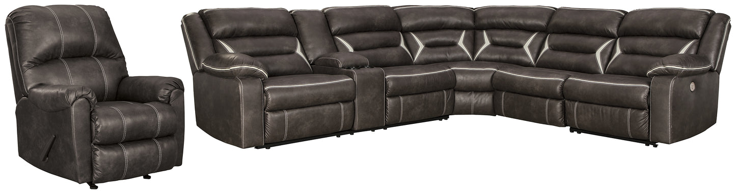 Kincord 4-Piece Sectional with Recliner
